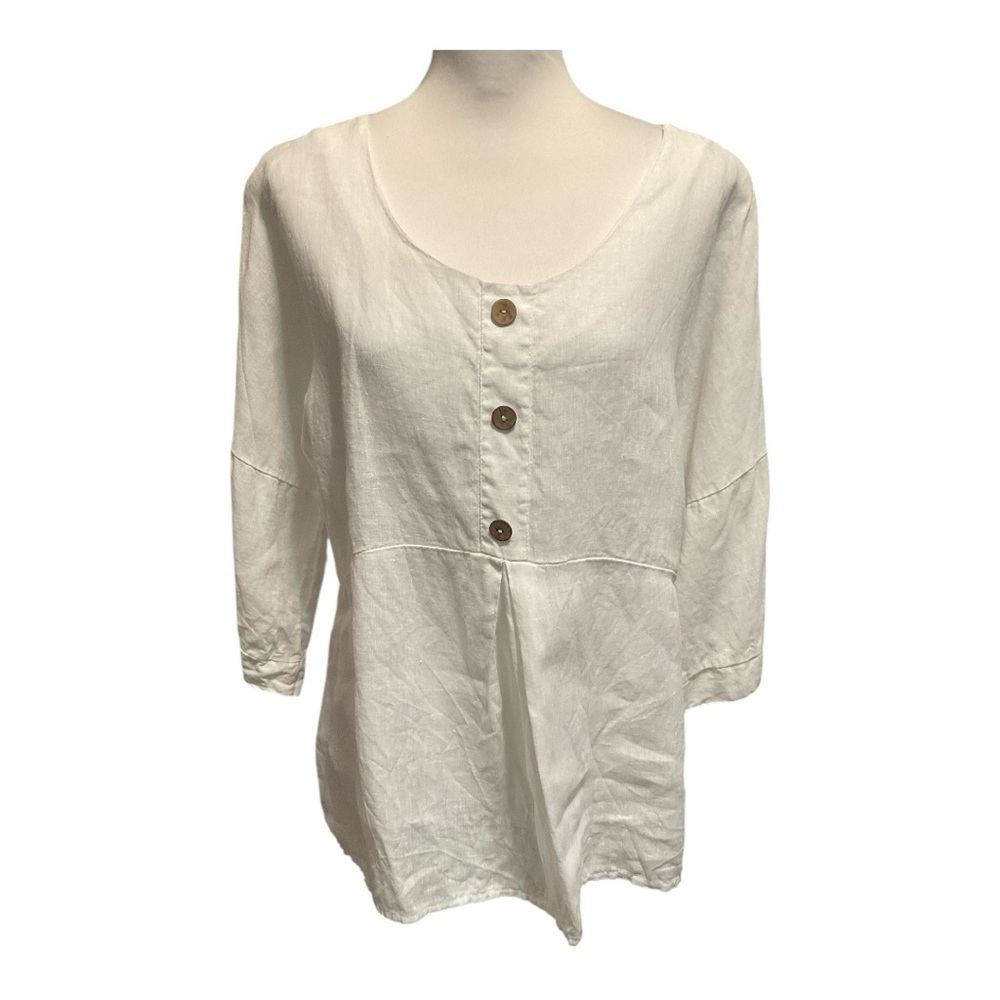 Laura‎ Bianchi 100% Linen Top Size L